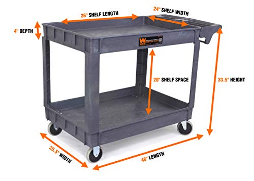 WEN 500-Pound Capacity Extra Wide Service Utility Cart for Heavy Duty Use
| WEN 500-Pound Capacity Extra Wide Service U