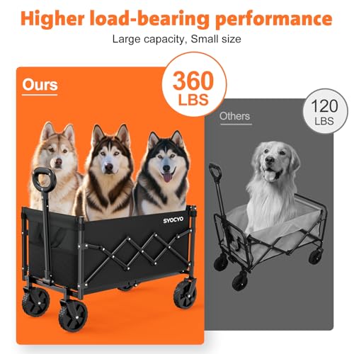 Lightweight & Portable Folding Collapsible Wagon Cart for Shopping & Camping
| 360lbs Capacity Collapsible Beach Wagon